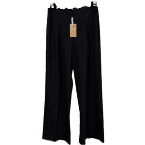 Women’s‎ Halogen Wide Leg Pleated Black Pants Size 6 NWT Professional Formal